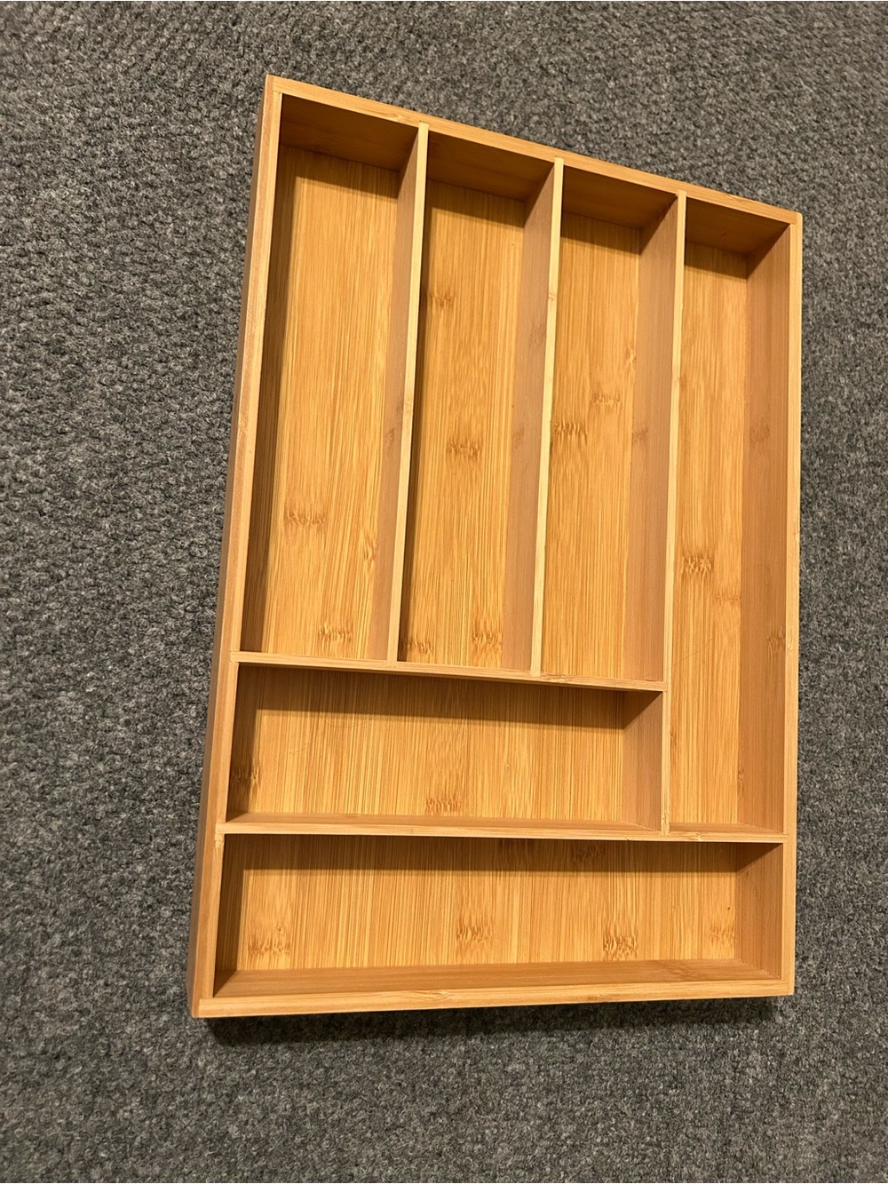 Bamboo Silverware Organizer